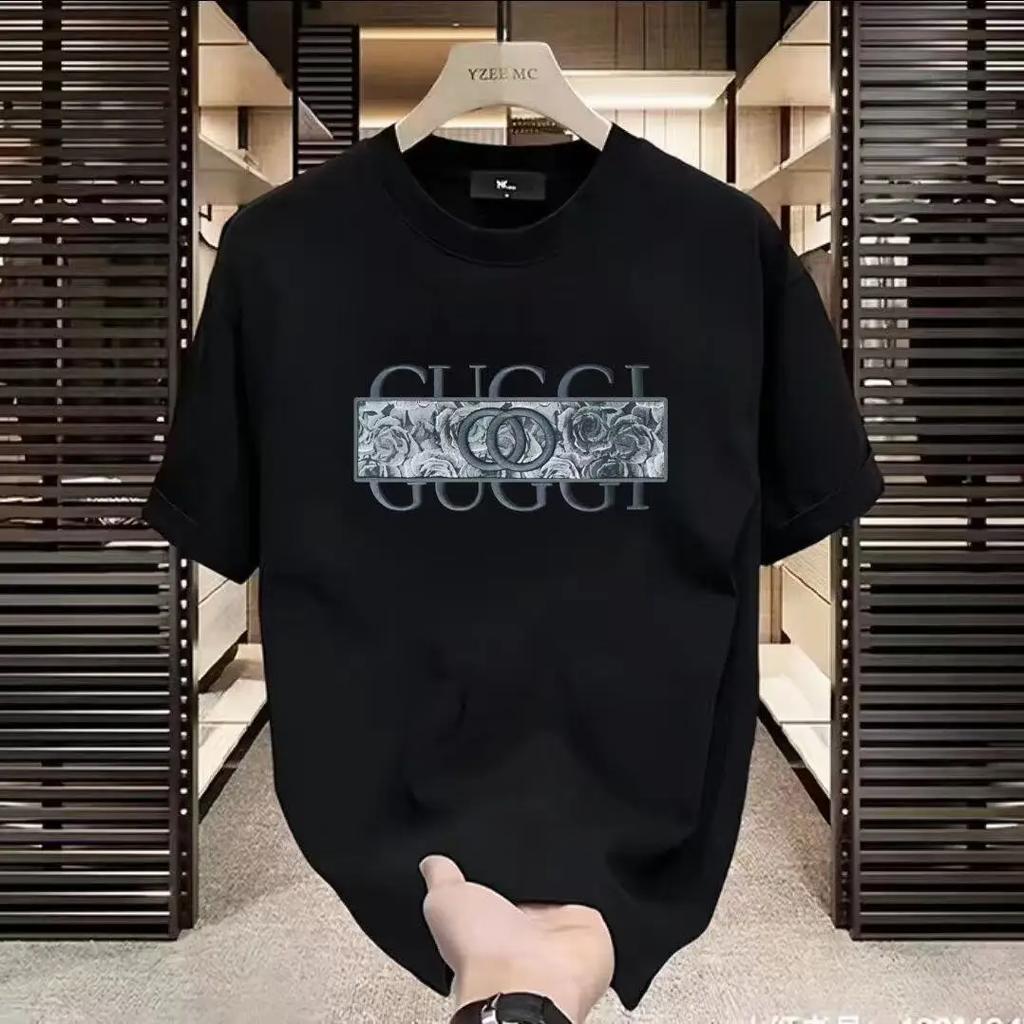 Мужская футболка из 100% хлопка с летним принтом, футболка с круглым вырезом и короткими рукавами, новая модная повседневная футболка с надписью, тренд 2025 года, рукав до локтя#Цвет