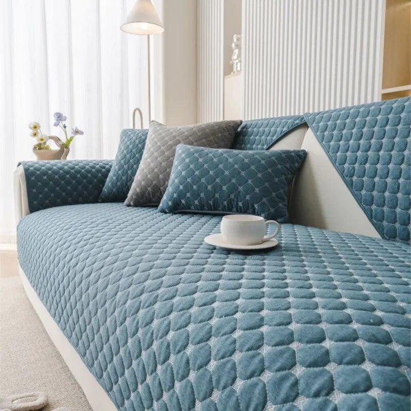 Living Room Anti-slip Couch Furniture Protection Cover Mat Universal Cotton Linen Sofa Slipcover Luxury Sofa Couch Covers