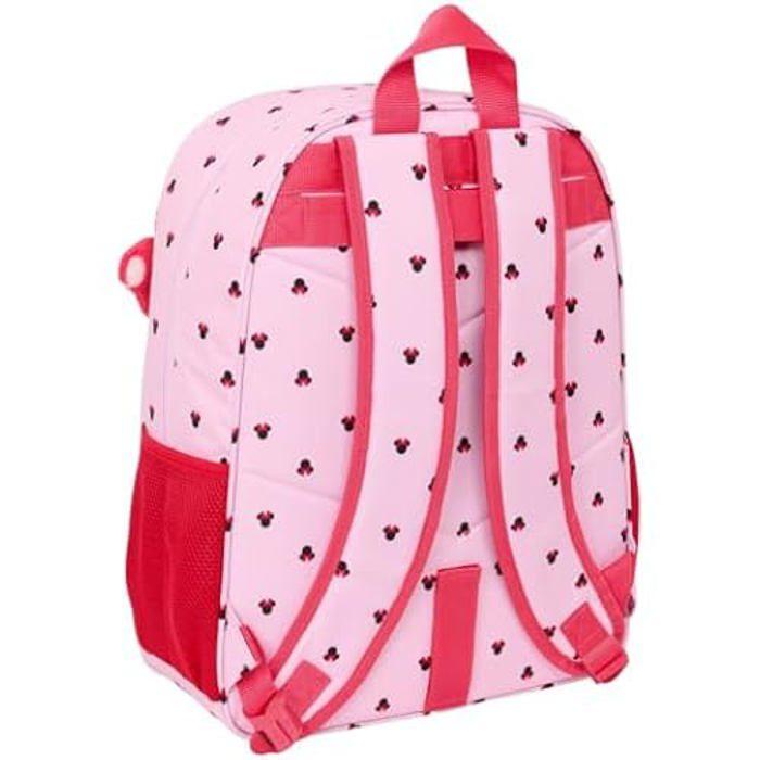 Sac à dos scolaire - SAFTA - Minnie Mouse Naive - Rose - Adaptable au chariot - Pour enfants