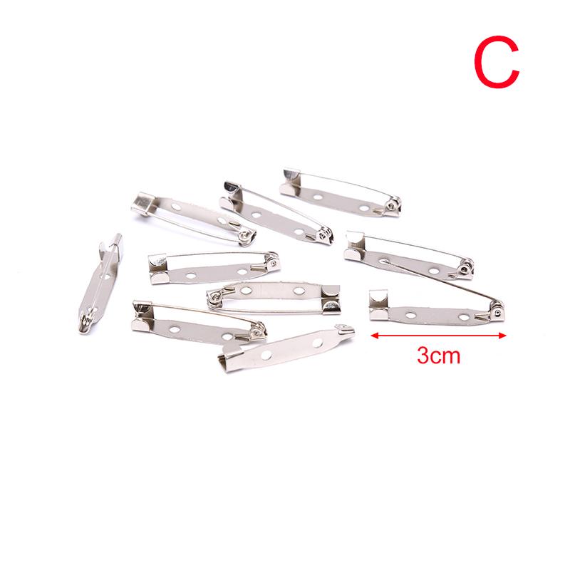 10Pcs Safety Brooch Catch Bar Locking Pins Back Base Jewelry Findings Diy Craft