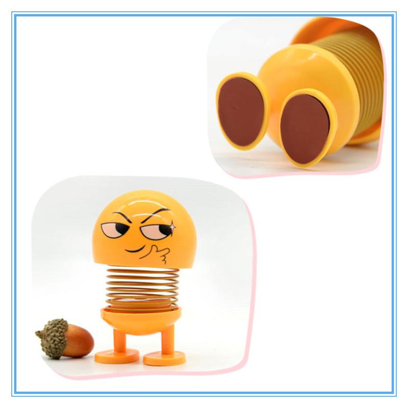 Новый забавный автомобильный стиль, качающаяся голова, украшение на приборную панель автомобиля, милое выражение, модный тренд, аксессуары для салона автомобиля, автомобильные игрушки для декора