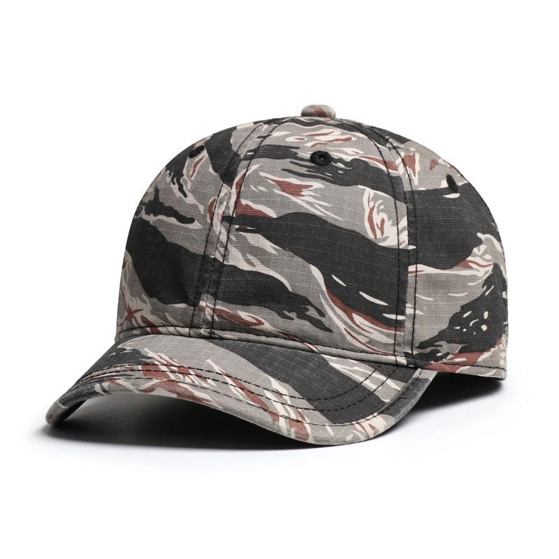 Camouflage Short Brim Soft Top Baseball Hat Men And Women Versatile Casual Outdoor Small Brim Sunshade Cap Retro Tide