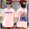 Новый крутой детский топ с круглым вырезом и принтом Roblox Sport