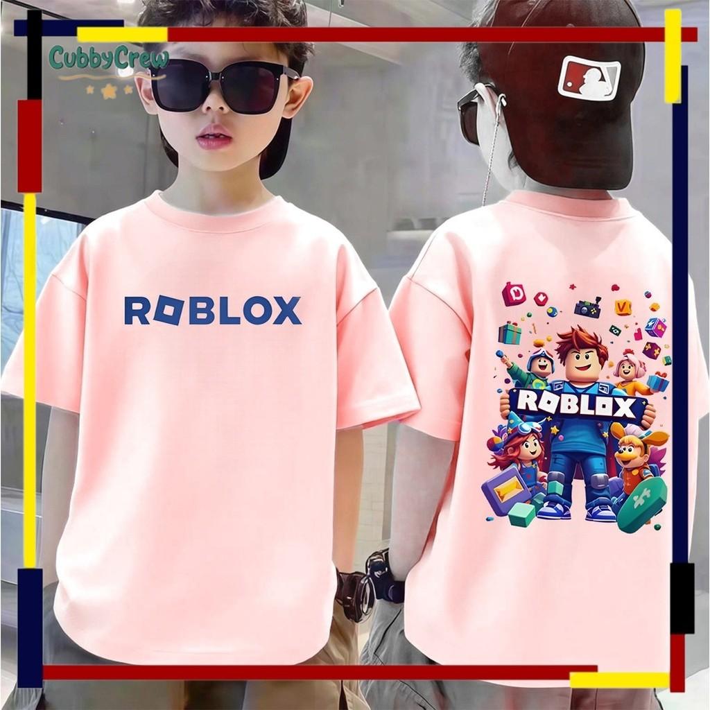 Новый крутой детский топ с круглым вырезом и принтом Roblox Sport