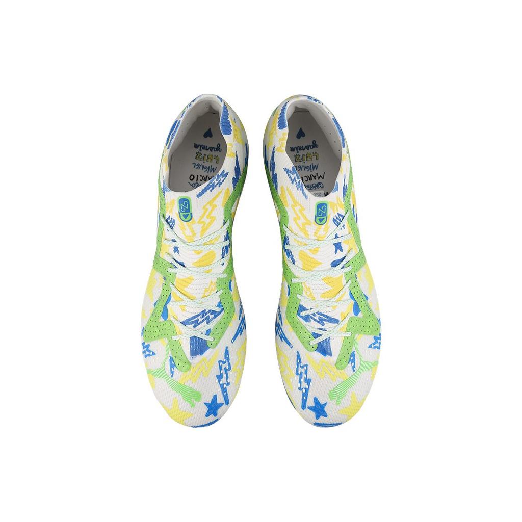 Puma Будущие Ultimate MG Многоцелевые Устойчивые к истиранию Дышащие Футбольные Бутсы Мужские Бело-Желто-Зеленые 107616-01