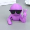 3D-печатный человечек-дверной упор с солнечными очками, креативная фигурка, декоративное украшение для дома, гостиной, настольное украшение
