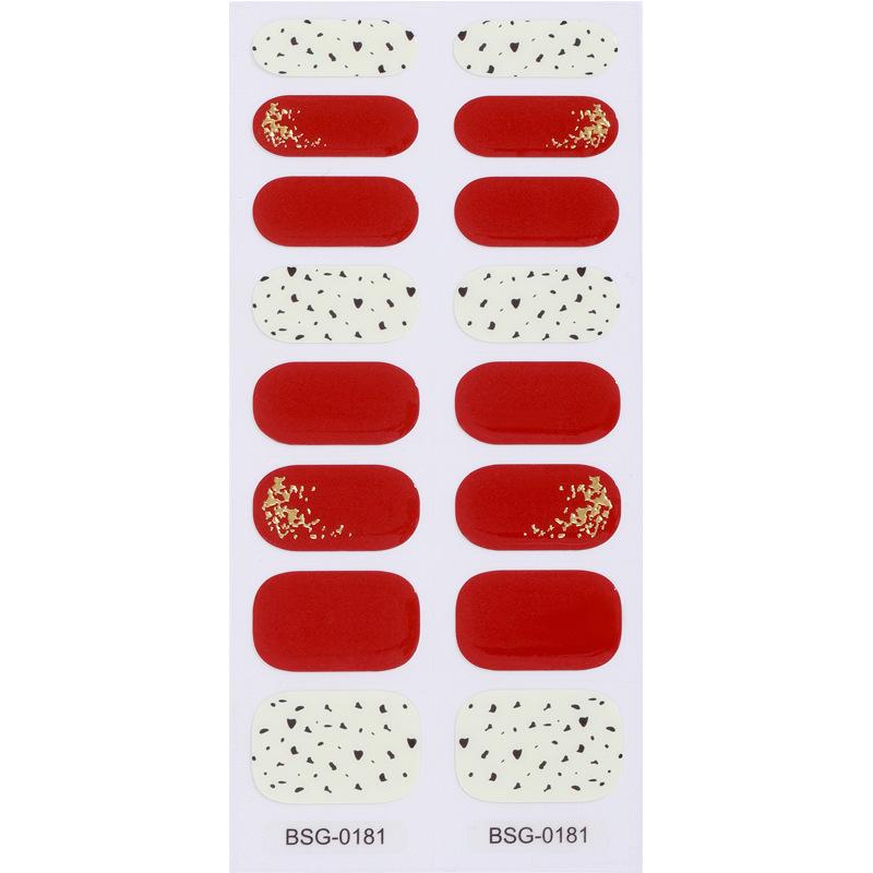 Наклейка для ногтей с рисунком 5D Полуотвержденная гелевая наклейка для ногтей декоративная Бронзовая