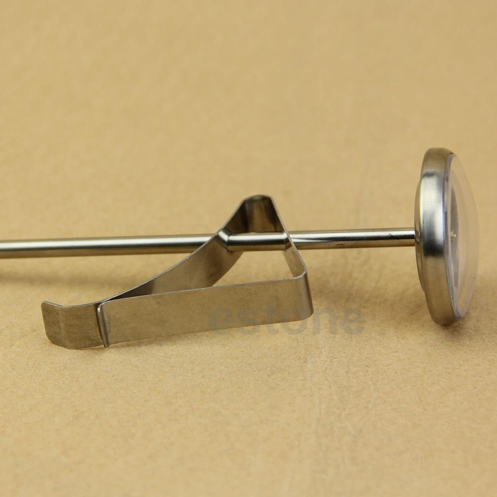 1 шт. Стрелочный термометр, часы, портативный термометр, мгновенное считывание, нержавеющая сталь, кухонный термометр для приготовления пищи, молока, кофе