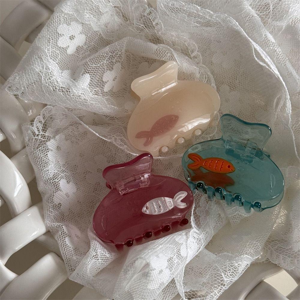 Animal Fish Hair Claw Small Shark Clip Animal Hair Clip Fashion Acetate Hair Claw Daily