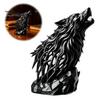 Персонализированный Креативный Настольный Декор, Скульптура Волка Howl, Готическая Декорация для Дома с Дикой Природой, Статуэтка Воющего Волка, Крутой Мужской Орнамент с Камнем