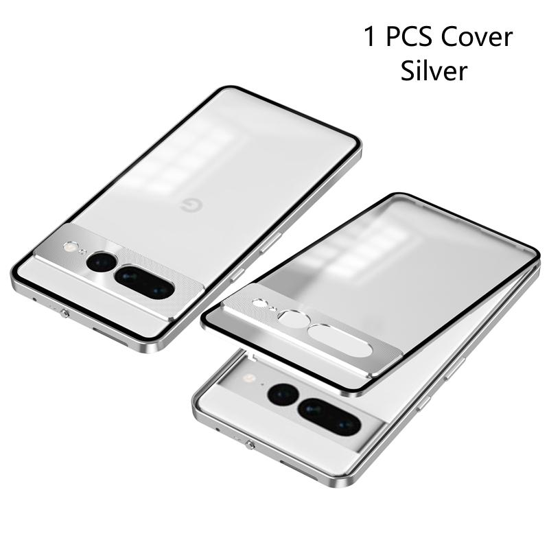 Противоударный чехол для телефона Google Pixel 8 Pro 7 Pro 7A, металлический каркас из алюминиевого сплава + матовая прозрачная акриловая задняя крышка для Pixel 7Pro 8Pro 7A