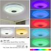 200 Вт Wi-Fi Современные светодиодные потолочные светильники RGB Домашнее освещение Приложение Bluetooth Музыкальный свет Лампы для спальни Смарт-диммируемая музыкальная потолочная лампа