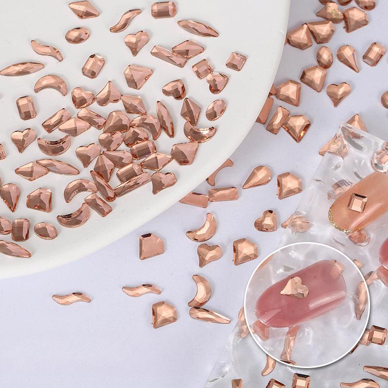 Water Red Nail Art Diamond Mixed Flat Bottom Special-Shaped Diamond Glass Crystal Diy Glass Nail Art Jewelry