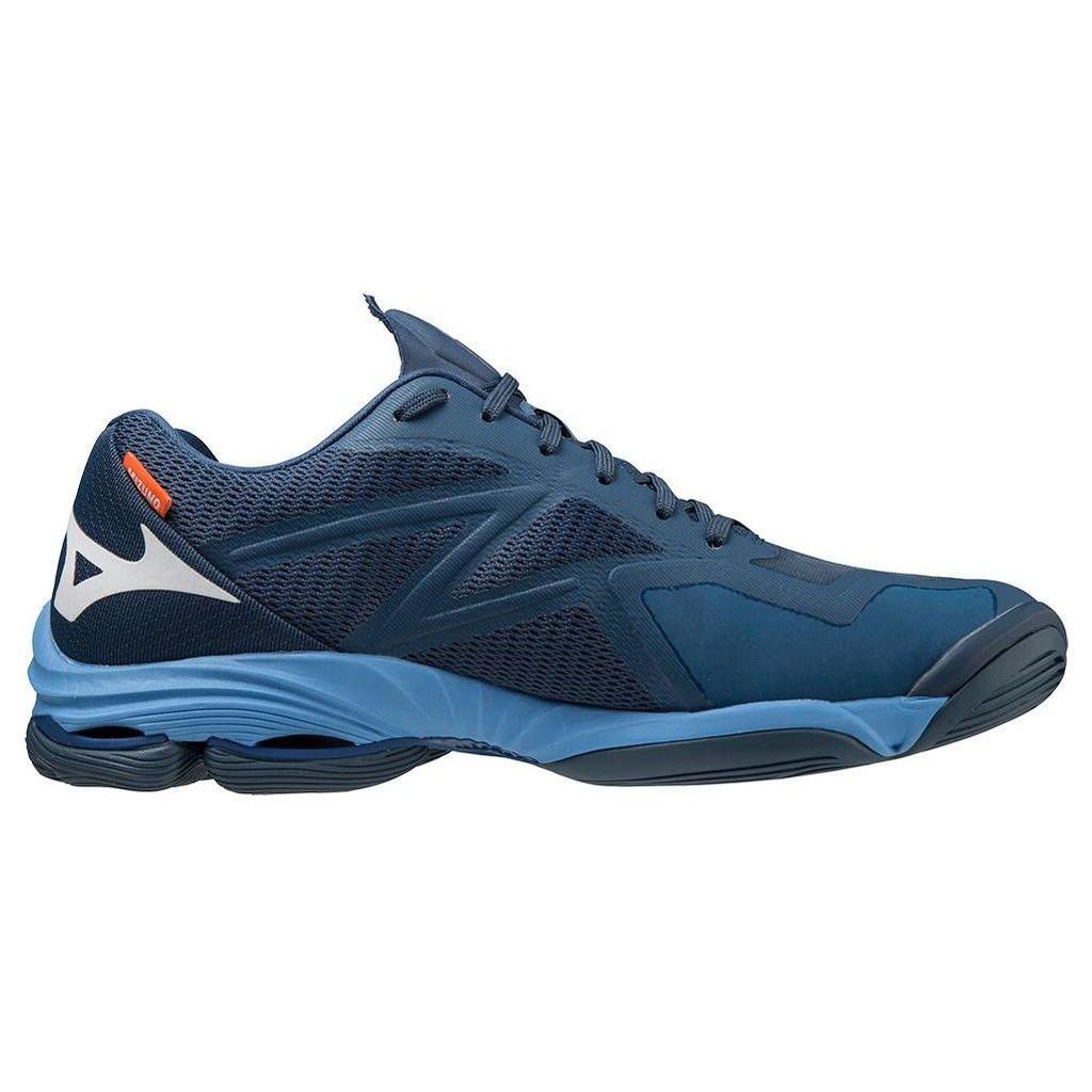 Mizuno Wave Lightning Z7 Удобная амортизация Нескользящие Прочные Дышащие Кроссовки с низким верхом для тренировок Унисекс Темно-синий V1GA220021