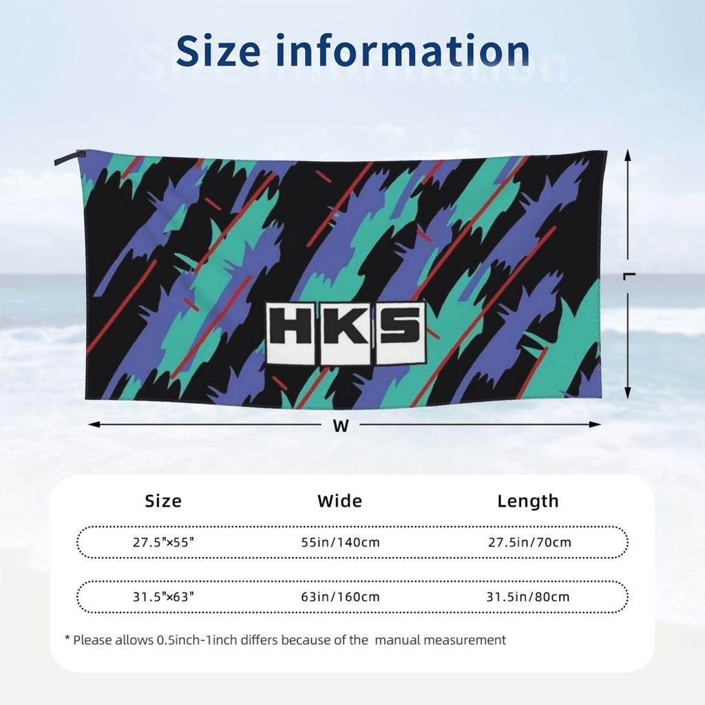 HKS Пляжное полотенце Мягкое из микрофибры Быстросохнущее Впитывающее Быстрые полотенца для ванны