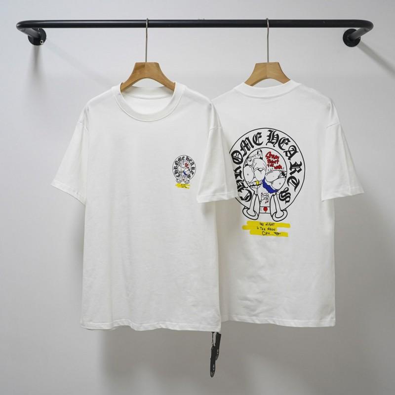 Unisex Cotton T-Shirt With Embroidered Cross Sanskrit Print Loose Fit Short Sleeve Tee