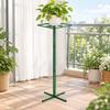 Reconfigurable Garden Support Stand, Green Metal Frame with Screw-Secured Sections and Divided Top for Dragon Fruit and Tall Foliage