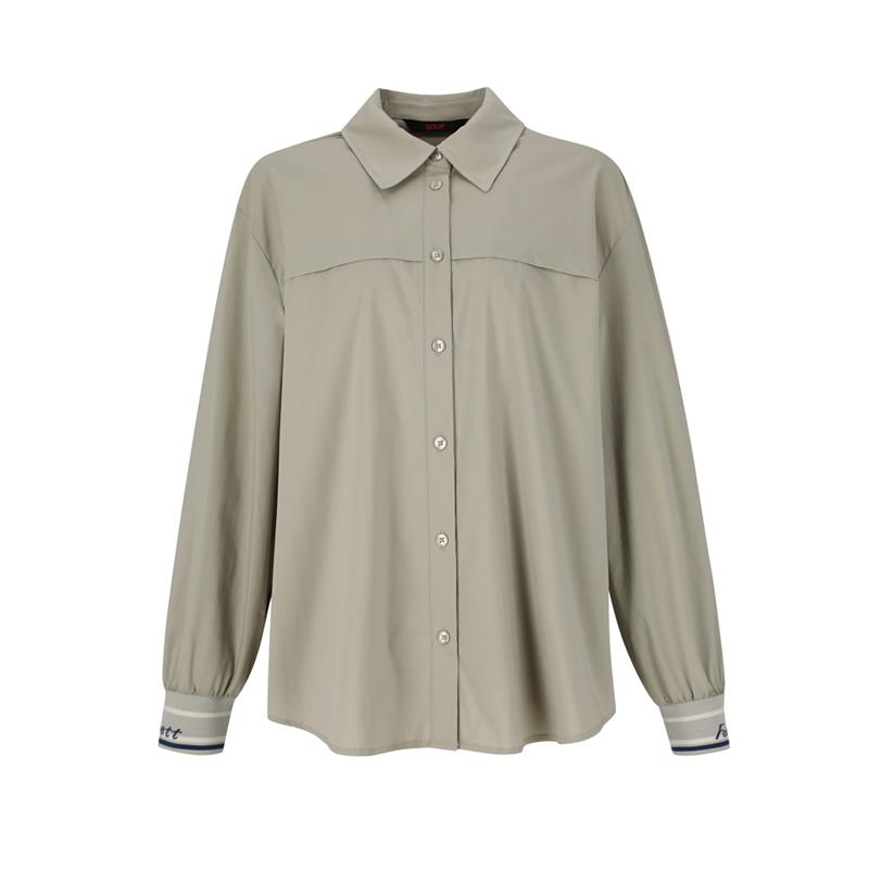 SOUP Свободная рубашка с рифлеными рукавами (Sz9Ls83)