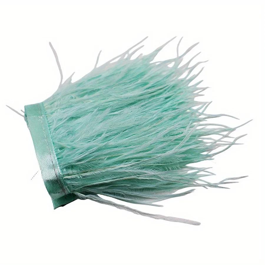 1/10М Натуральное перо Черные страусиные перья Отделка Поделки Сделай сам Перьевая лента Изготовление ювелирных изделий Свадебная вечеринка Рождественский декор 8-10см