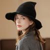 Vintage Witch Hat Party Wool Knit Hat Fashion Festival Decoration  for Women