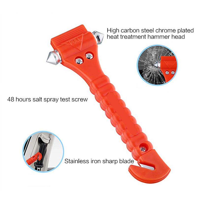 Новый молоток для выживания, кемпинг, вождение, автомобиль, резак для ремня безопасности, аварийный молоток для разбивания оконного стекла КРАСНЫЙ
