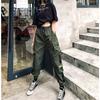 Брюки в стиле хип-хоп Харадзюку, женская уличная одежда, эластичный пояс, черные спортивные штаны, свободные, повседневные, большого размера, для весны и осени