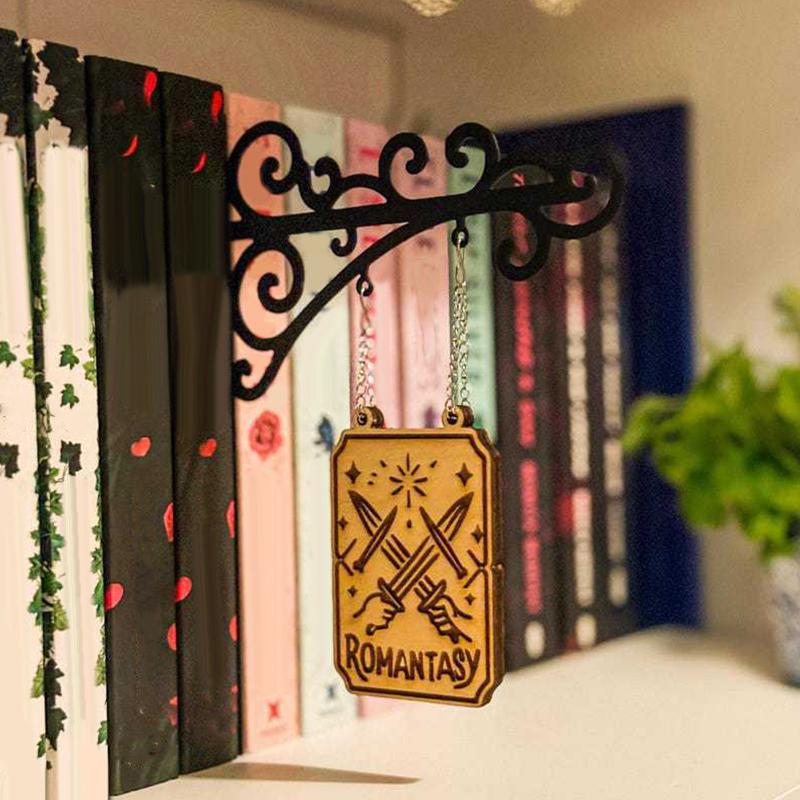 Book Nook Tavern Signs Literary Hanging Sign Readers Genre Shelf Labels Book Decor Bookshelf Signs Halloween Decor