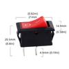 10Pcs KCD1 Boat Rocker Switch 6A 250V 10A 125V 2 Pin Position Snap Red Black Toggle Switches