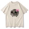 Sad Hamster Women Unisex O Neck Pure Cotton T Shirt 