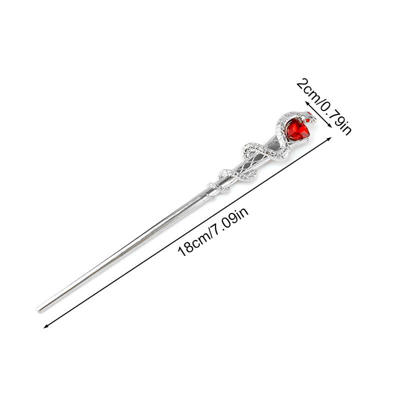 1 шт. аксессуары для волос китайская заколка для волос Advanced Feeling Serpentine Gemstone шпилька для волос в стиле панк змея для волос регулируемая со стразами