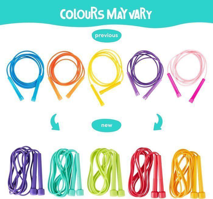 5 Cordes à Sauter Réglables Colorées pour Enfants, Garçons &amp; Filles (Couleurs Pastel) - Twiddlers - Fitness, Jeu, Entraînement