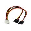 STARTECH 30cm Internal Molex To SATA Power Y Cable - LP4 Splitter (M) To 2x SATA