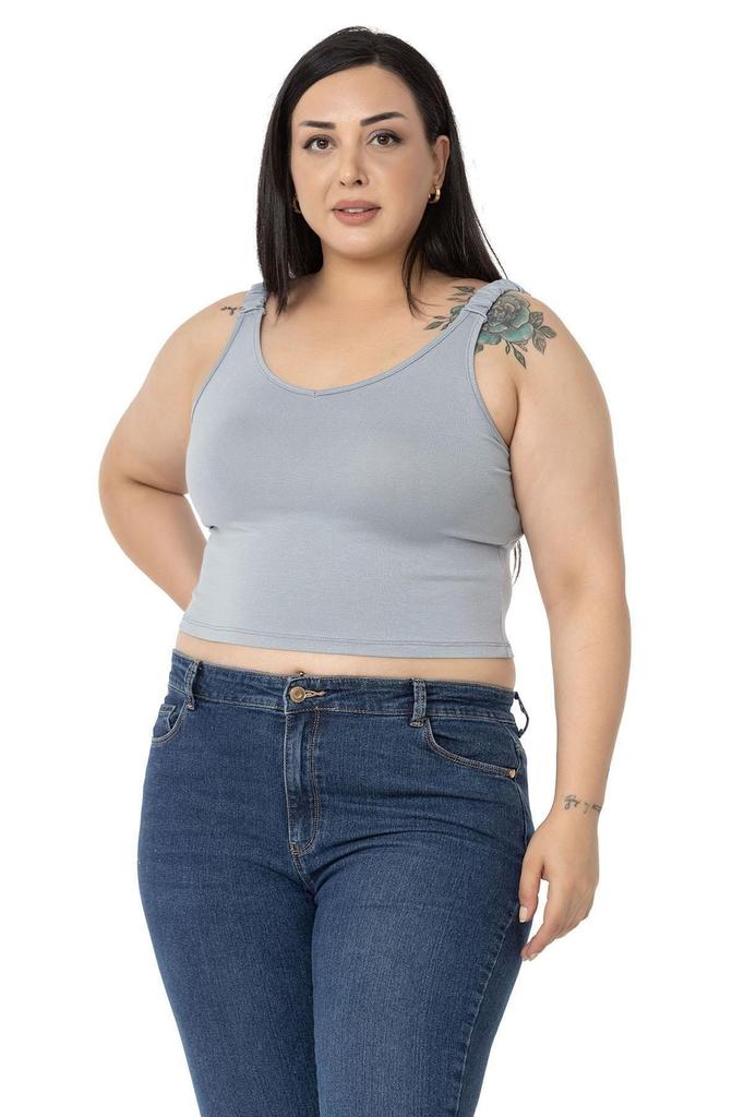 Женский стиль, боди большого размера, большие размеры, бретельки, собранное, драпированное, укороченное боди из норки