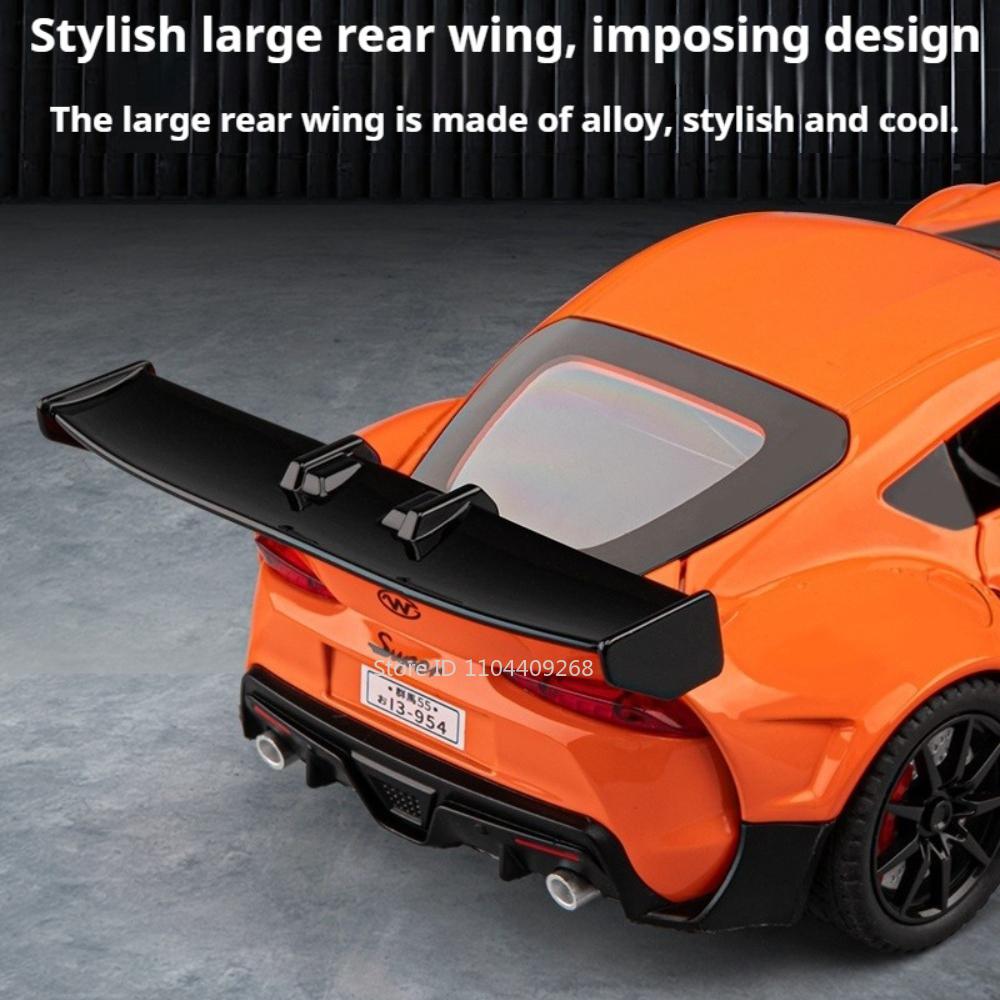 1:Модель игрушечного автомобиля Supra Z4 Масштаб 22 Двери открываются Звук Свет Оттянуть назад Миниатюрные модели суперкаров Игрушки Декор для дома Украшение