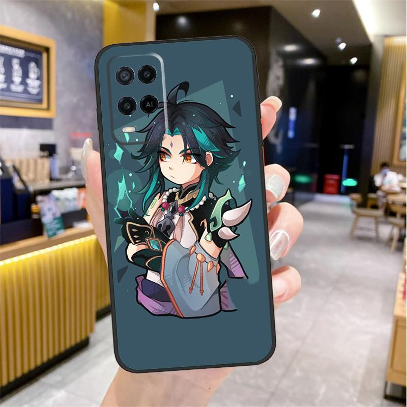 Чехол Genshin Impact Сяо для Oppo A96 A76 A16 A17 A18 A60 A80 A40 A38 A58 A78 A98 A94 A74 A54 A15 A57 A77 A5 Pro