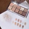 10 Colors Eyeshadow Shimmer Pearly Matte Sequins Earth Color Eyeshadow Palette Waterproof Long-Lasting Makeup