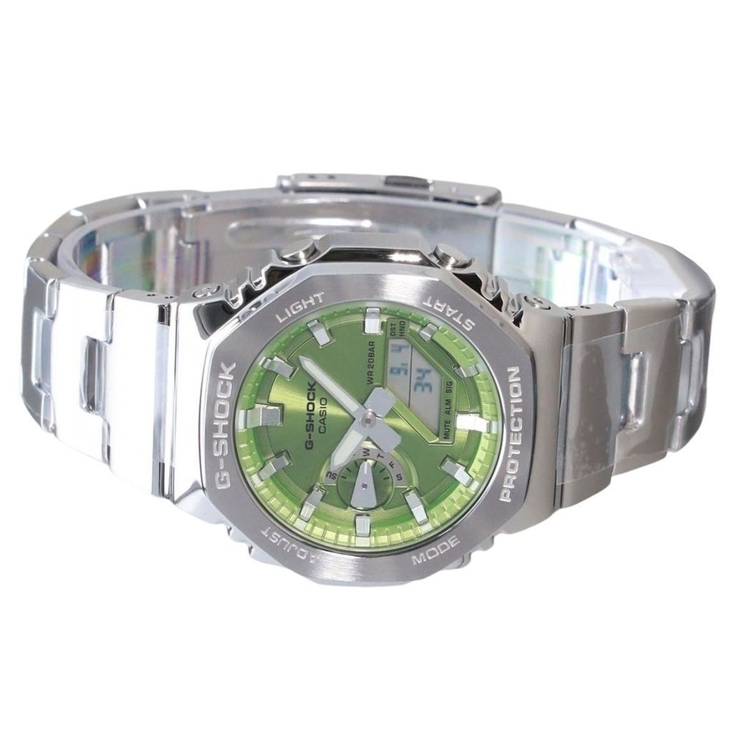 Casio G-Shock G-Steel Аналоговые Цифровые Зеленый Циферблат Кварцевые GM-2110D-3A 200M Мужские Часы