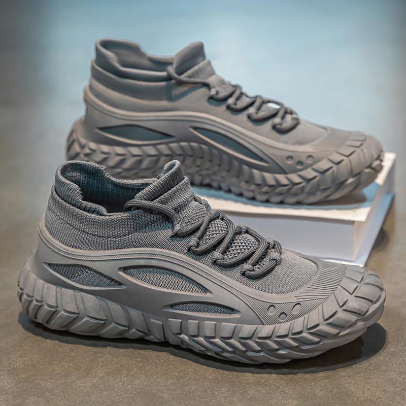 Легкая вязаная мужская обувь Весенняя дышащая обувь для ленивых Слипоны Повседневная спортивная обувь С мужской повседневной обувью