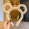 Милая плюшевая заколка-повязка на голову в виде медведя-кролика: 3D All-Match Outdoor/Washing Face Hair Accessories