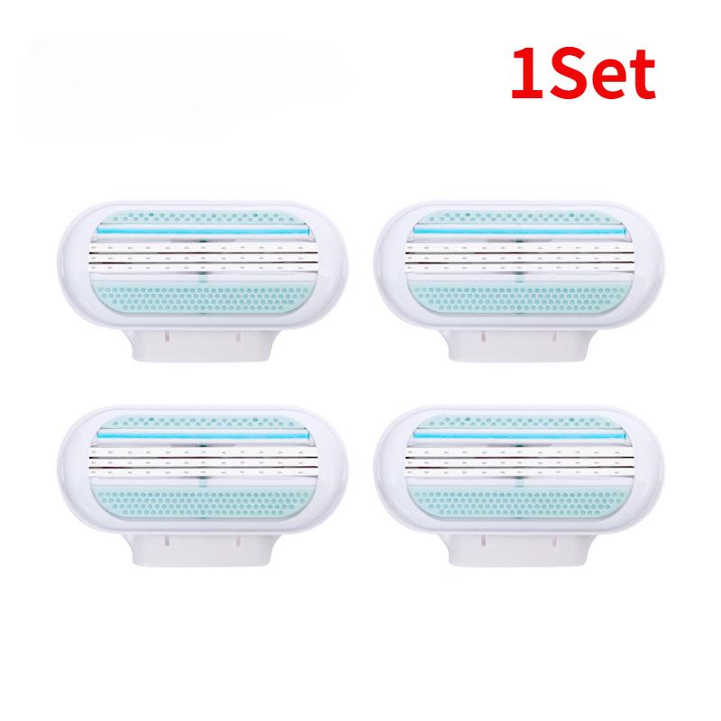 4-20 шт. Лезвия для бритья для женщин Безопасная точилка для бритвы Для лезвия бритвы 3-слойная сменная головка Для красоты Удаление волос Лезвия