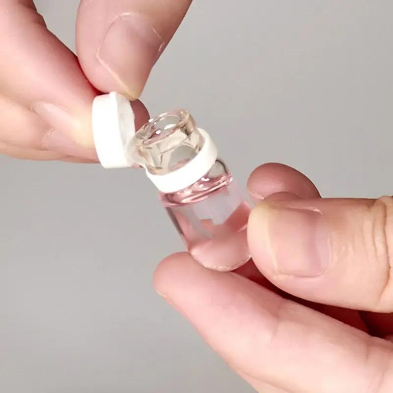 10Pcs Makeup Remover Mini Glass Bottles 1.5Ml Travel Sample Essential Oil Essence Liquid Skin Care Cosmetics Empty Bottles