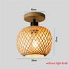 Bamboo Lampshade Ceiling Pendant Lamp Hanging Lamp Handmade Rattan Light Fixture For Restaurant Dining Room Indoor Lighting