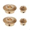 / 4pcs 0.5 Modulus Brass Bevel Gear 20 40Tooth 3 6mm Diameter Inner Hole