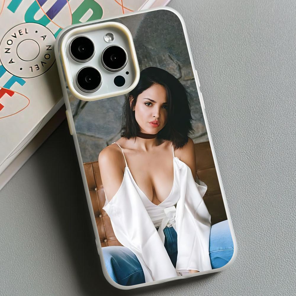 Модный силиконовый чехол Eiza Gonzalez с двойным слоем, белый, для мобильного телефона iPhone 17 16 15 14 13 12 11 Air Pro Max Plus, защитный