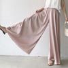Summer Autumn Women's Pants Wide-legged Pants High Waist Drape Loose Flowing Satin Hem Dress Pants