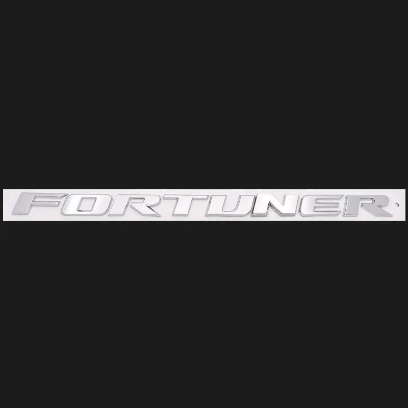 wqctu10 3D ABS  FORTUNER Letters Emblem Stickers for Toyota Fortuner Car Front Hood Bonnet Grill Trunk Badge Modification Accessories