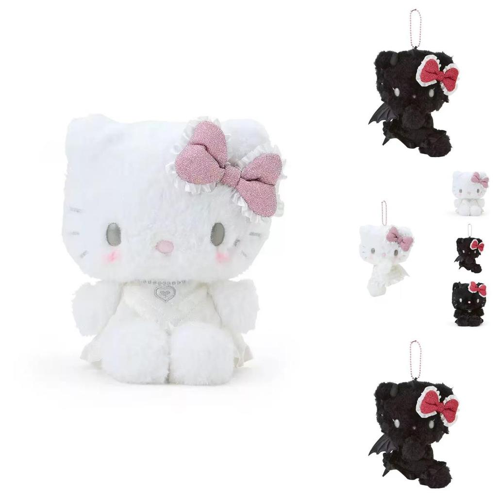 Charming Sanrio Demon Angel Kt Plush Doll Keychain Adorable Design Ideal For Young Girls