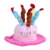 Candles Design Pet Costume Birthday Hats Accessory for Dogs Small Animals Pink