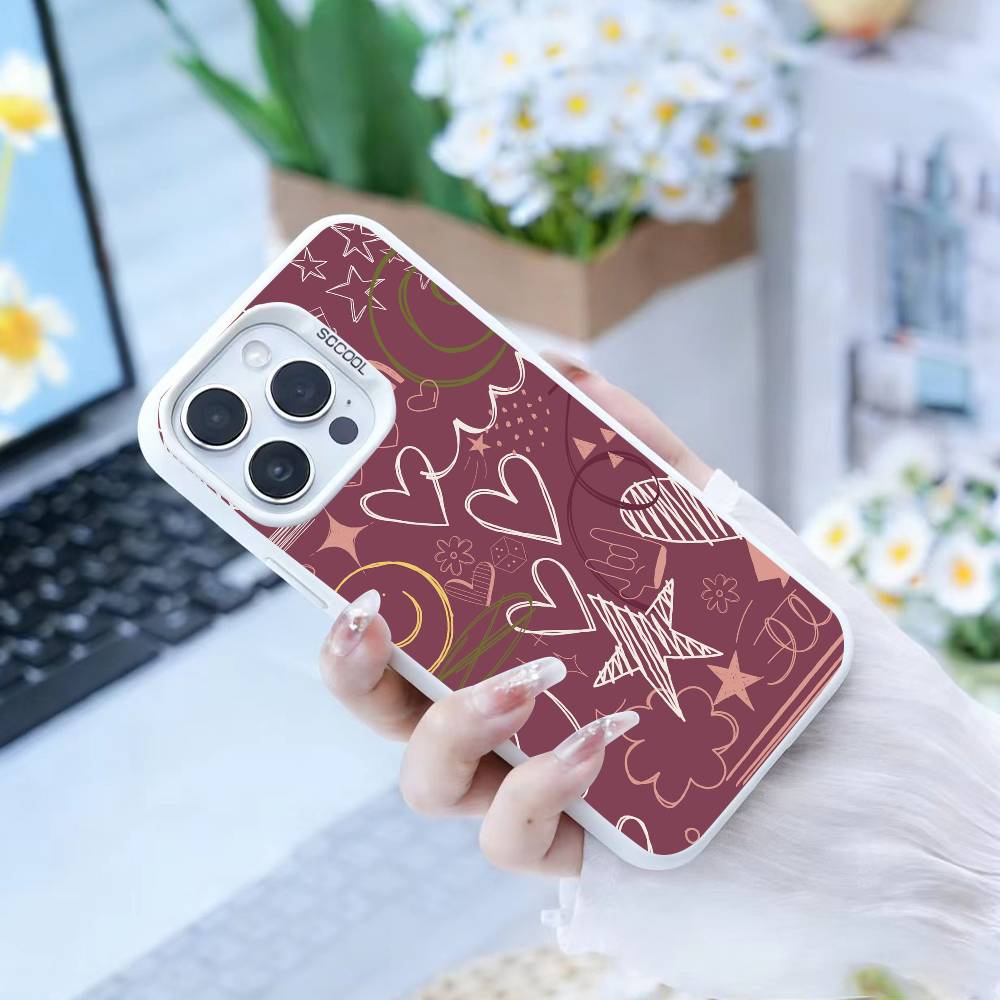 Чехол для телефона Y2k INS Граффити для iPhone17, 16,15,14,13,12 Pro Max Черный Конфетный Матовый Ударопрочный Чехол