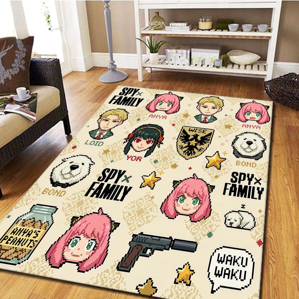 SPY FAMILY Printed Carpet for Bedrooms Beds Living Room Gifts Halloween Gifts HE237